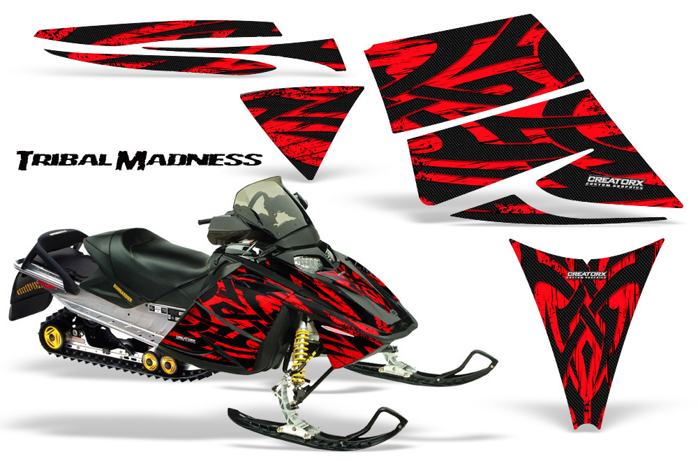 Ski-Doo Rev Graphics Kit Tribal Madness Red